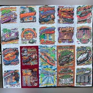 East Bay Winter Nationals T-Shirt Quilt.  72 in by 81 in